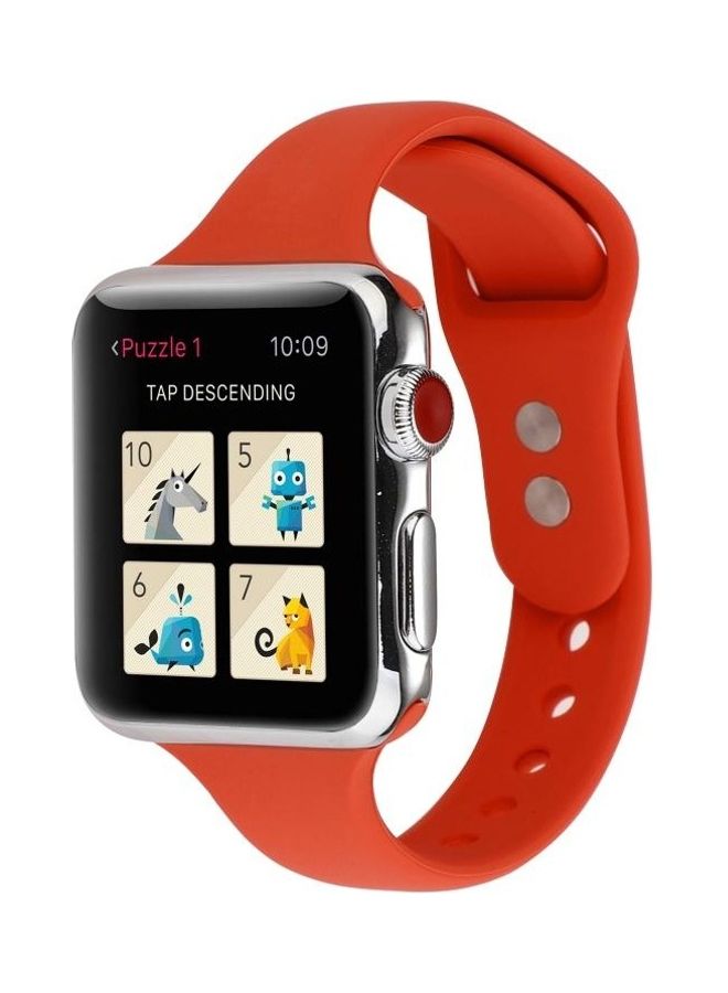 NIBEMINENT Ethnic Replacement Watchband For Apple Watch 1/2/3/4/5 42/44mm Red  - Image 3