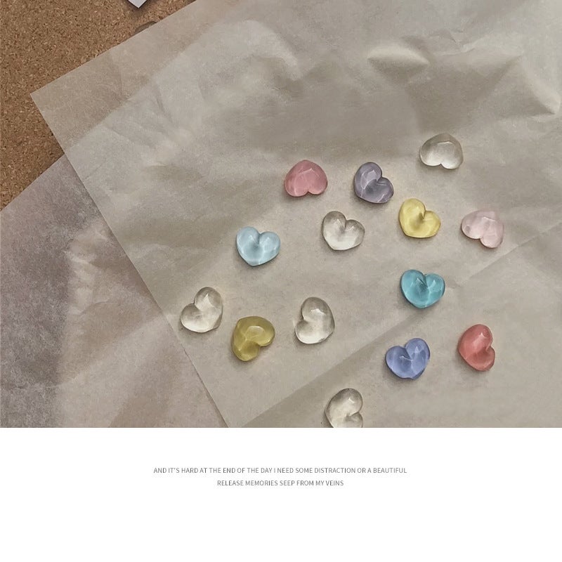 Nail Glass Color Card Transparent Bean Beads Nail Polish Glue Color Display Multilateral Irregular Bear Love Five-Pointed Star - Image 4