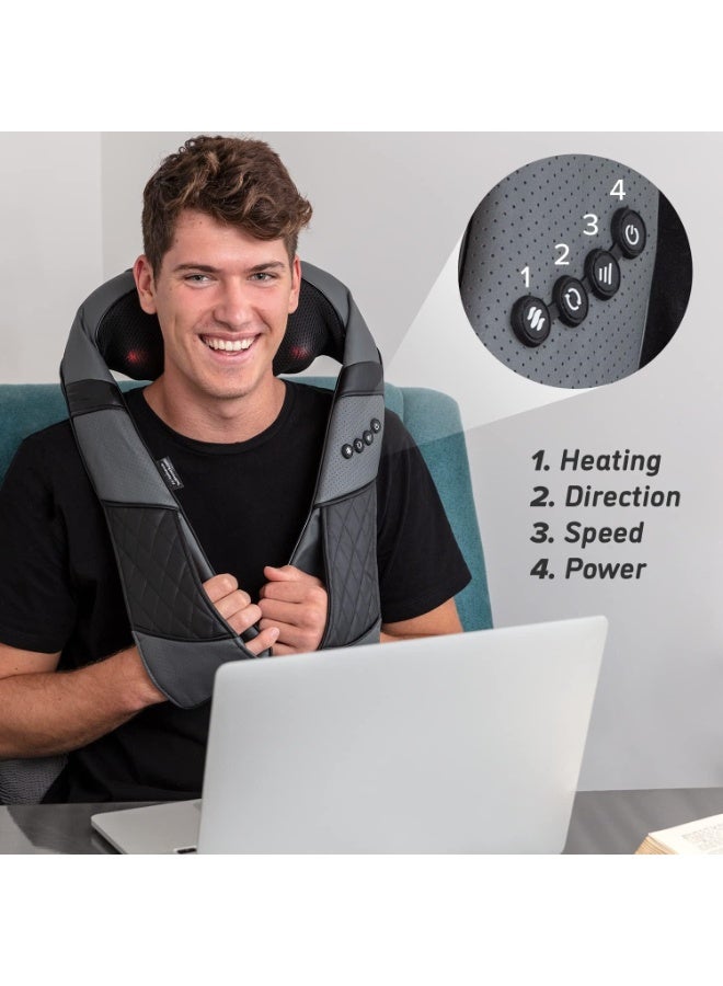 Generic Massagers for Neck and Back with Heat - Deep Tissue 3D Kneading Pillow, Electric Shiatsu Shoulder Massage, Foot, Legs,Body - Relieve Muscle Pain - Office, Home  Car - Image 2