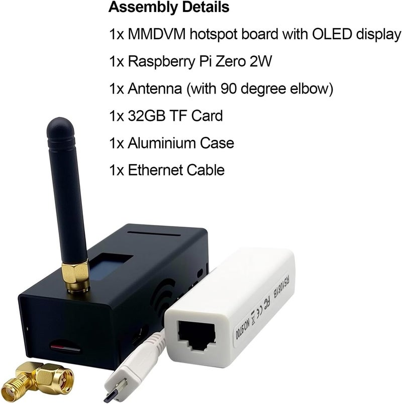 AURSINC MMDVM Hotspot Spot Radio WiFi Digital Voice Modem Work Contained with Raspberry Pi Zero 2W with Firmware V4.1.5 UHF VHF, Supports C4FM YSF NXDN DSTAR P25 DMR (with Ethernet Cable) - Image 5