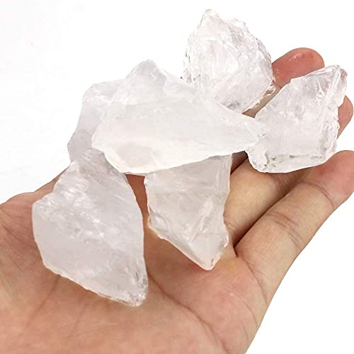 FIREBOOMOON 2lb/950g Rough Natural Clear Quartz Stone Raw Stone Gemstone Crystal Rock for Cabbing,Tumbling,Cutting,Polishing,Lapidary,Wire Wrapping,Healing Reiki,Jewelry Making,Decoration(White) - Image 3