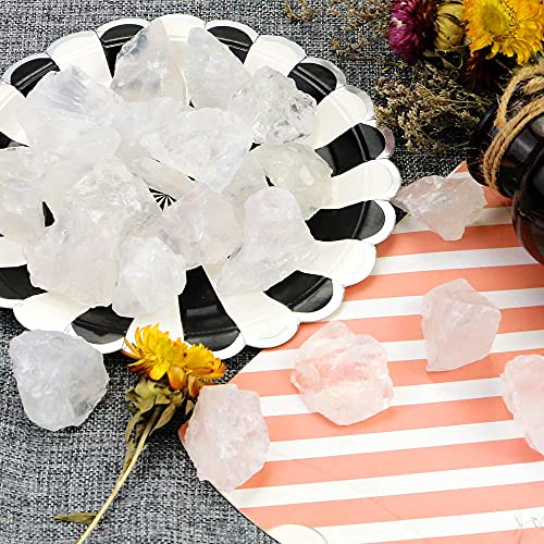 FIREBOOMOON 2lb/950g Rough Natural Clear Quartz Stone Raw Stone Gemstone Crystal Rock for Cabbing,Tumbling,Cutting,Polishing,Lapidary,Wire Wrapping,Healing Reiki,Jewelry Making,Decoration(White) - Image 5