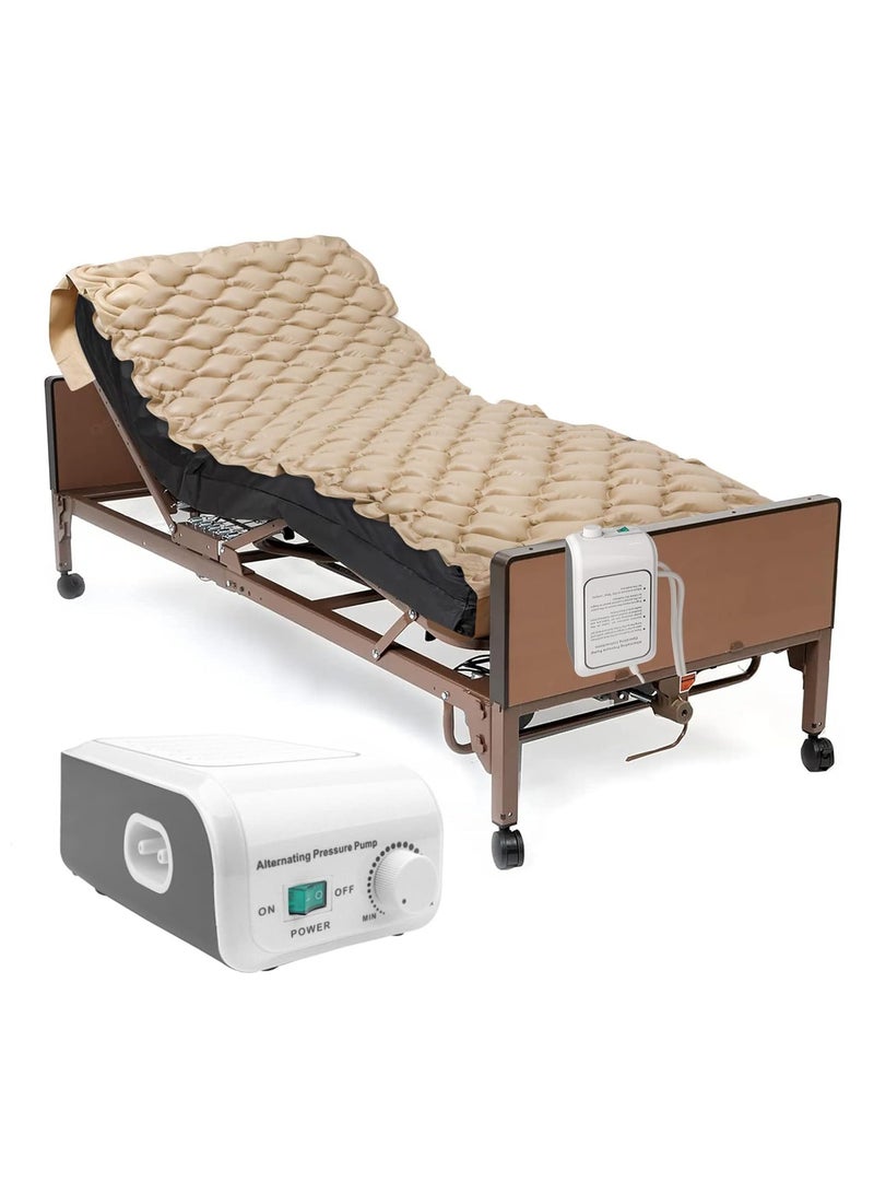 Generic Alternating Air Pressure Pad Mattress with Pump – Quiet Inflatable Bed Sore Prevention Mattress for Hospital Beds & Bedridden Patients - Image 1