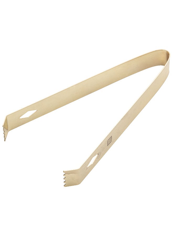 Restaurantware ملقط ثلج بار لوكس 6.3 بوصة × 2.5 بوصة، 1 ملقط ثلج صغير - بأسنان قبضة مخلبية، قبضة مريحة، ملقط من الفولاذ المقاوم للصدأ مطلي بالذهب لبراميل الثلج، للحانات، البراميل، أو التقديم - Image 2