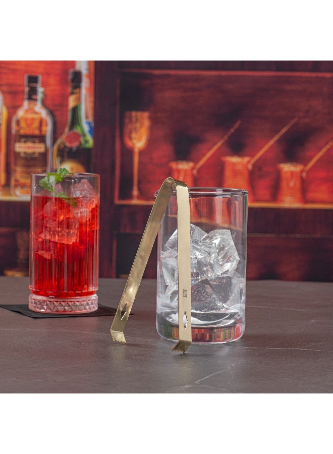 Restaurantware ملقط ثلج بار لوكس 6.3 بوصة × 2.5 بوصة، 1 ملقط ثلج صغير - بأسنان قبضة مخلبية، قبضة مريحة، ملقط من الفولاذ المقاوم للصدأ مطلي بالذهب لبراميل الثلج، للحانات، البراميل، أو التقديم - Image 4