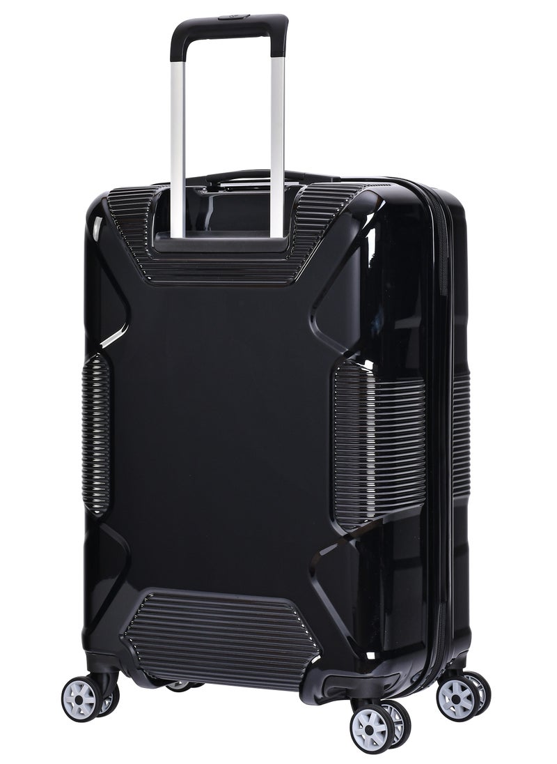 eminent Hard Case Travel Bag Medium Luggage Trolley Polycarbonate Lightweight Suitcase 4 Quiet Double Spinner Wheels With Tsa Lock KJ84 Black  - Image 2