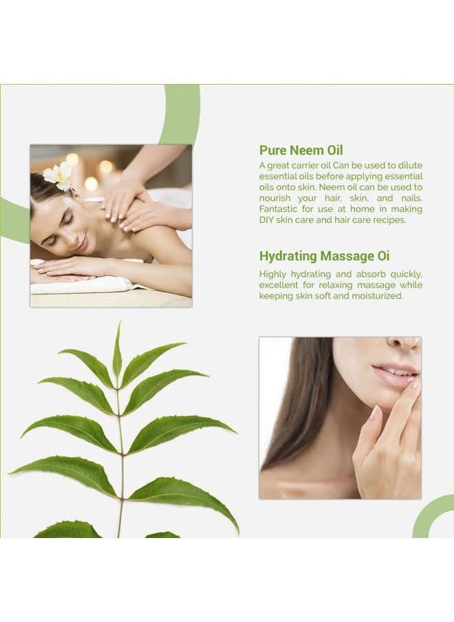 Natural Riches Neem Oil for Skin Care Cold Pressed, 100% Pure. Great for Hair Care, Skin, Nails, Acne Anti-Aging Moisturizer - You can also use it on plants. 4 fl. oz.  - Image 3