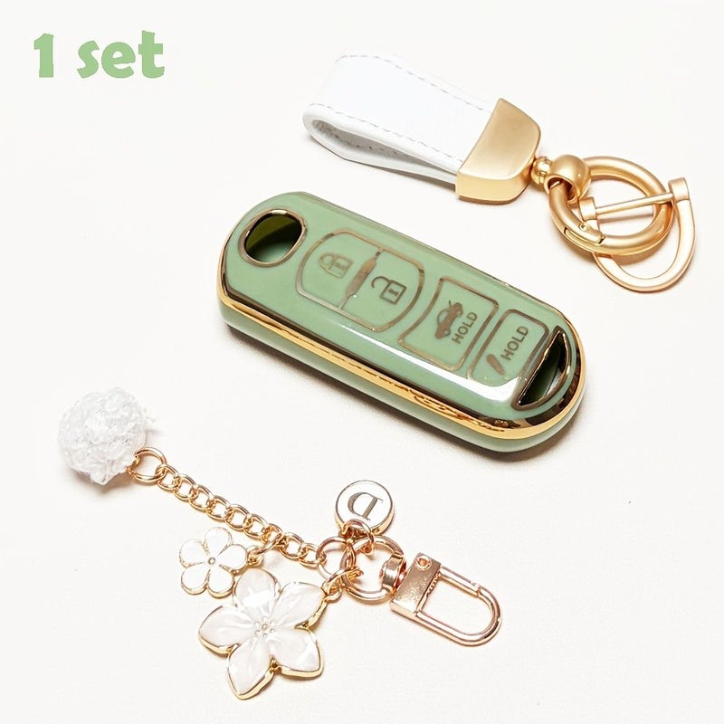 Soft Tpu Car Key Case For Mazda 3 6 8 Miata Mx5 Cx3 Cx5 Cx7 Cx9 Remote Key Fob With Keychain Black - Image 5