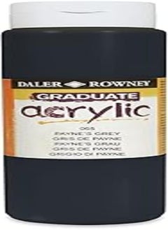 Daler Rowney Daler Rowney 123500065 Graduate Acrylic Color, 500 ml - Paynes Grey 
