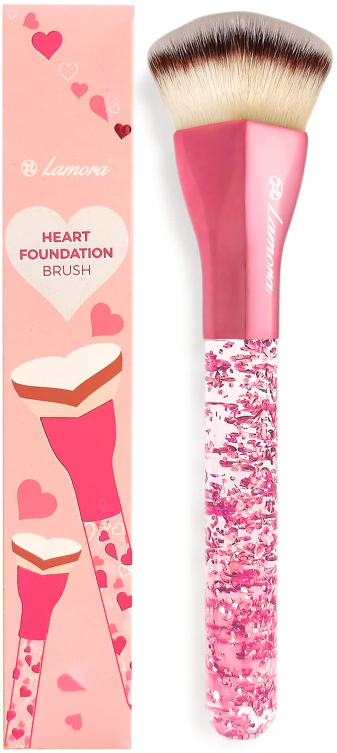 Lamora Blending Liquid Makeup Foundation Brush - Kabuki Contour Brush, Face Buffing Brush With Pro Quality Synthetic Dense Bristles For Stippling Mineral Cream, Powder, Blush - Image 1