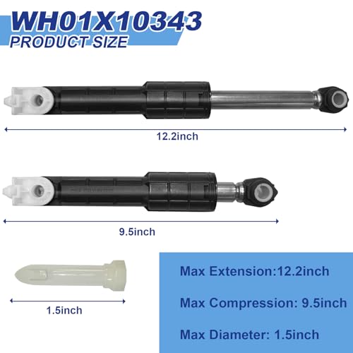Popbee WH01X20826 Washer Shock Absorber Kit (4 Shock and 4 Pins) Fit for GE General Electric, Kenmore Washers Replaces WH01X10343 WH01X10385 WH01X10260 WH01X10425 AH1482318 AP4265856 PS1482318 PD00001516 - Image 2