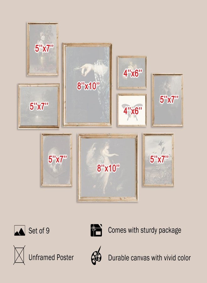 KBKBART Dark Academia Room Decor, Victorian Gothic Home Decor, Vintage Moody Wall Art Prints for Wall, Creepy Goth Posters for Room Aesthetic, Witchy Gallery Decor for Halloween Dorm Bathroom - Image 2