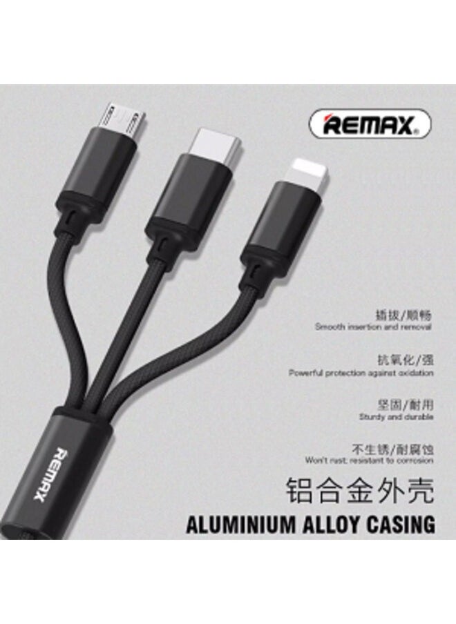 REMAX 3 in 1 charging cable for iPhone , micro and type c with 2.8a  - Image 2