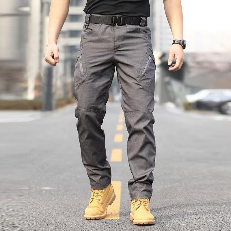 Tactical Tooling Pants Training Pants Commuter Wear-resistant Scratch-resistant Waterproof Foreign Trade Pants Multi-pocket Outdoor All-match Casual Dark gray ix9 - Image 4