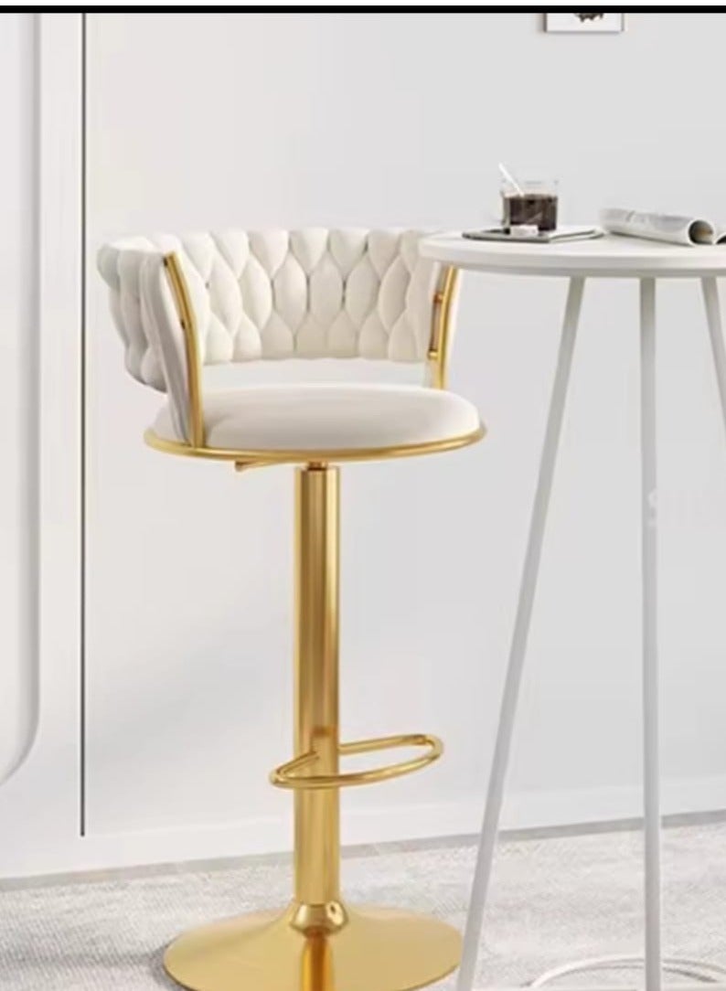 Bar Stool Modern Minimalist Chairs Solid High Foot Bar Stool Rotating Design Waiting Chairs Thick Cushion Counter Stools Many Style - Image 1