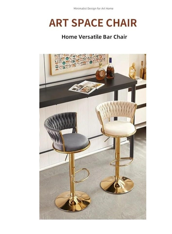 Bar Stool Modern Minimalist Chairs Solid High Foot Bar Stool Rotating Design Waiting Chairs Thick Cushion Counter Stools Many Style - Image 4