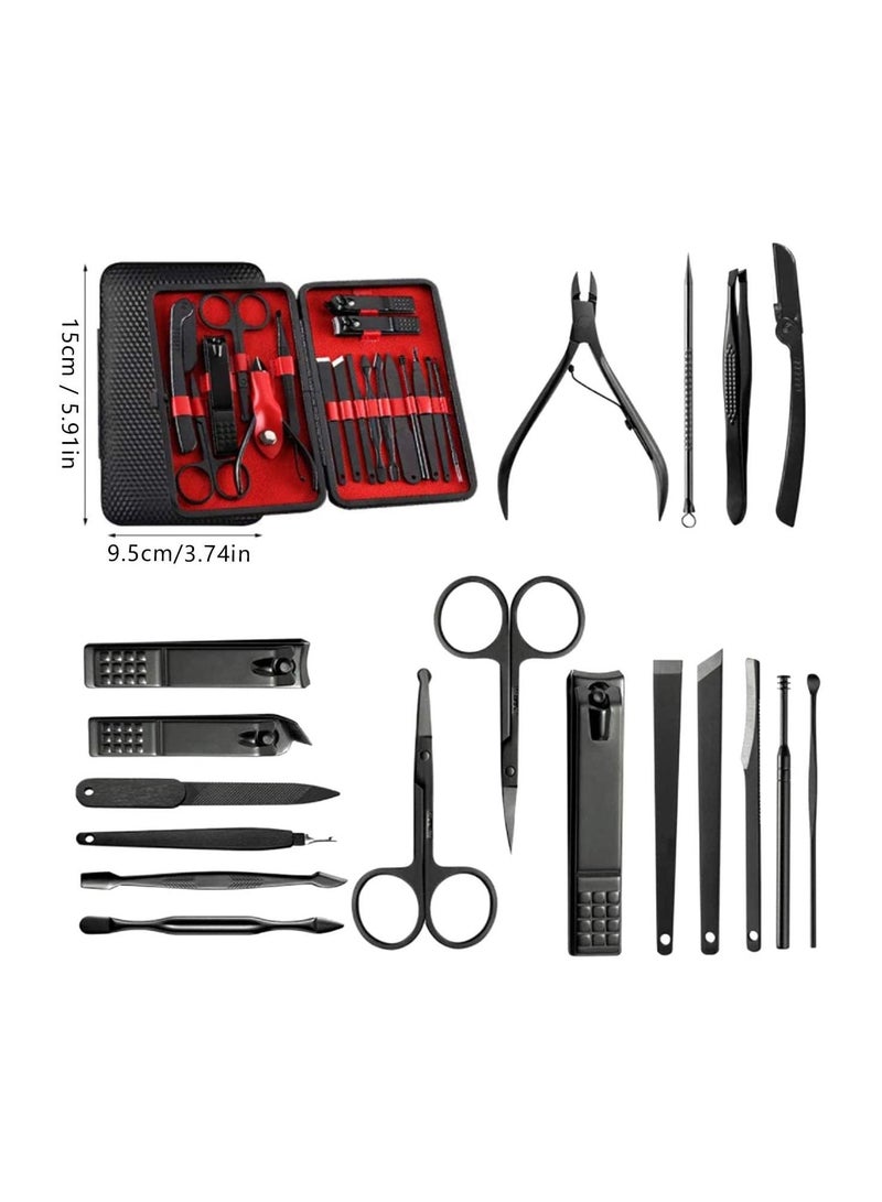 BLOOMING TIME 18pcs Nail Clippers Pedicure Kit, Manicure Professional Tools Gift For Men Women - Image 2