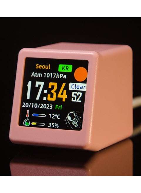 Mini WiFi desktop animation weather clock creative ornament multifunctional weather station