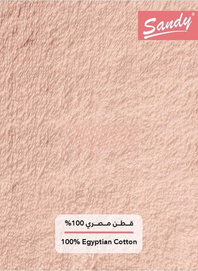 ساندي طقم مناشف يد فاخرة بجودة الفنادق قطن 100% صنعت في مصر - 600 غرام لكل متر مربع، ناعمة وسريعة الجفاف وعالية الامتصاص (4 قطع - 40 × 70 سم), خربزي - Image 4