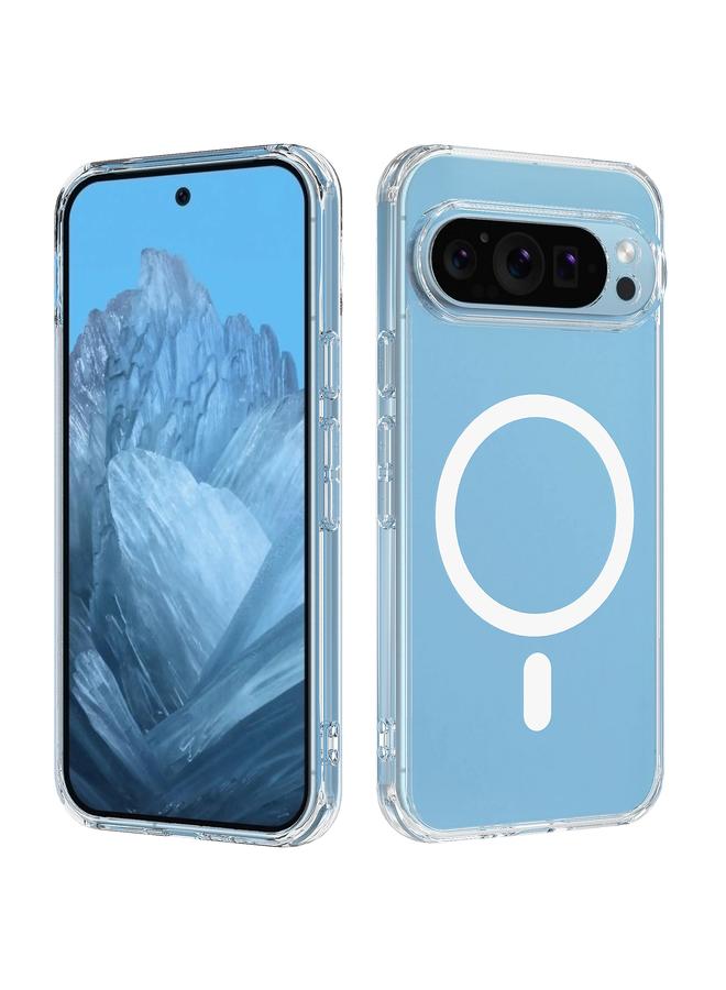 اس-توب جراب لهاتف Google Pixel 9 Pro XL MagSafe جراب هاتف هجين من مادة TPU من الأكريليك الشفاف - Image 1
