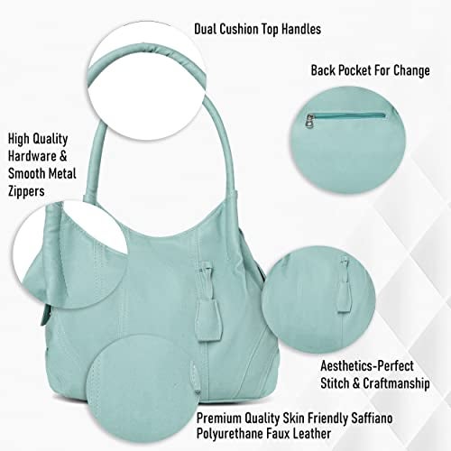 Fostelo Women's Dale Satchel Tote Handbag for Women | Ladies Purse | Stylish Shoulder Bag | Gift For Women | Light Grey - Image 2
