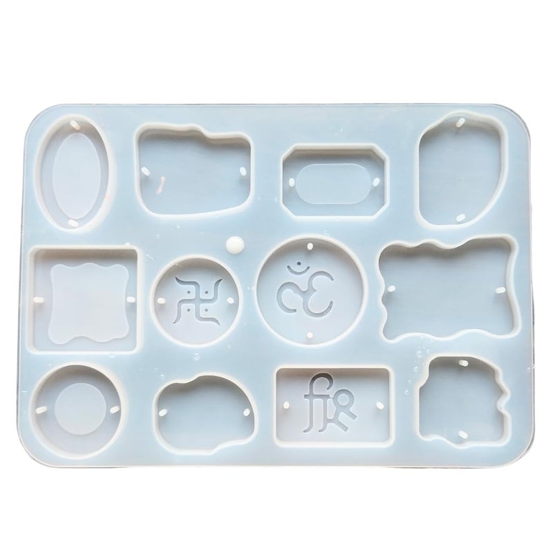 Oytra Rakhi Resin Mould - Silicone Moulds for Resin Art Kit - DIY Resin Moulds for Craft (12 Cavity) - Image 1