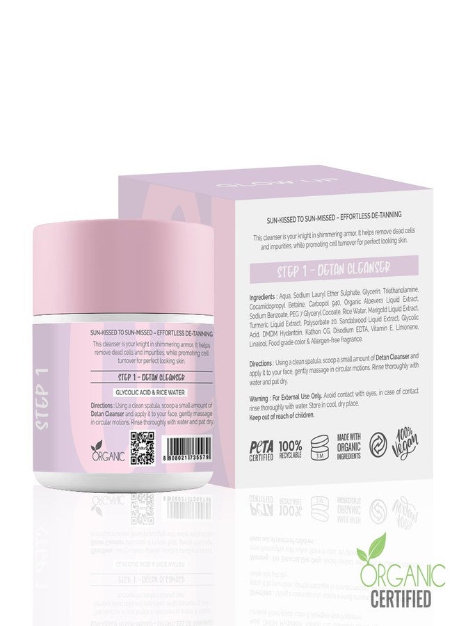 جلو اب منظف مزيل للاسمرار - 100 غرام | إزالة سهلة للاسمرار | يزيل الخلايا الميتة والشوائب | حمض الجليكوليك وماء الأرز | يضيء ويرطب | لبشرة مشرقة وناعمة - Image 2