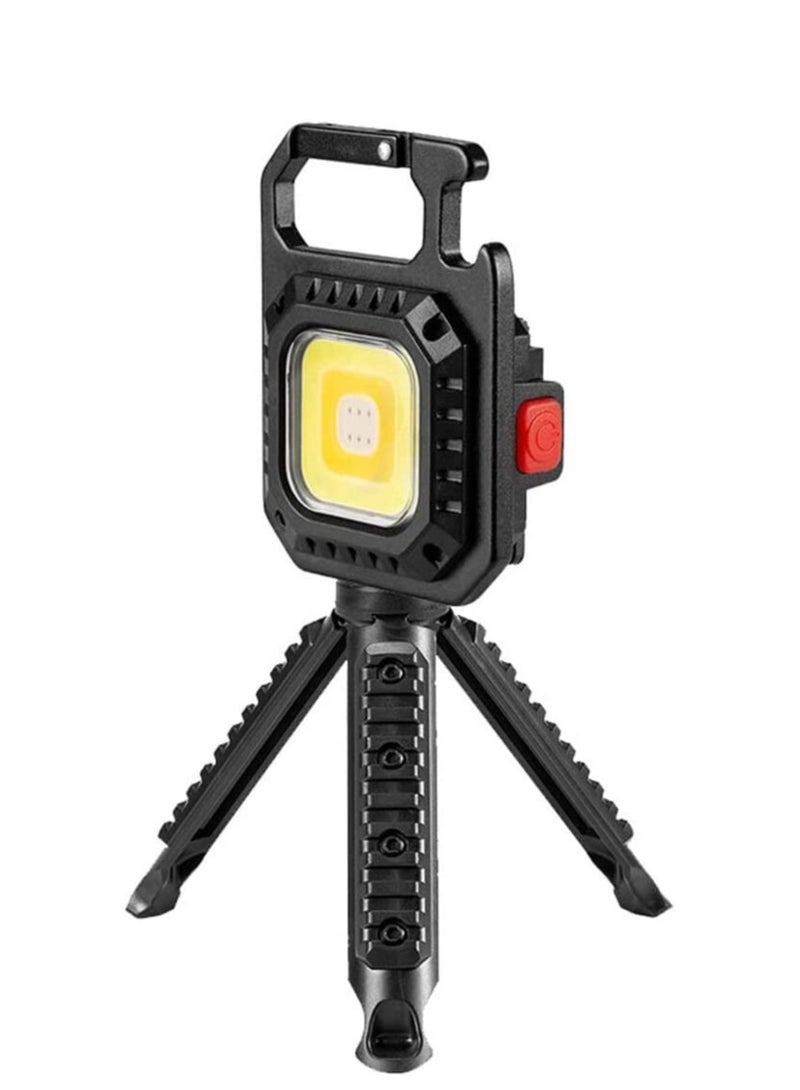 Keychain Mini Magenetic LED Rechargable Flash Light for Camping Outdoor Equipment - Image 1