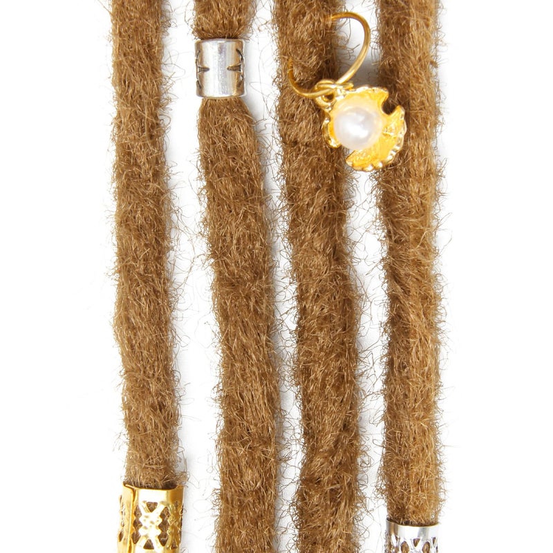 Dsoar Clip In Dreadlock Extensions 20 Inch 3PCS Handmade 0.6cm Synthetic Dreads with Clips Soft Crochet Loc Extensions(27#) - Image 4