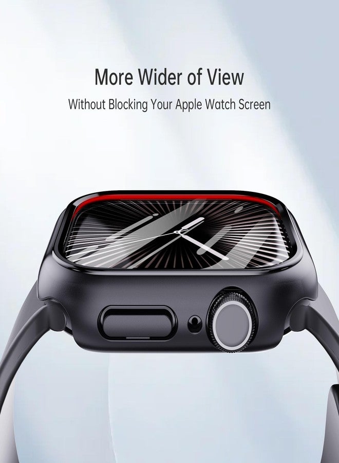 pzoz Compatible for Apple Watch Series 11/10 46mm Case with Screen Protector, Slim Guard Thin Bumper Full Coverage Matte Hard Cover Defense Edge for iWatch Accessories Women Men GPS (Black) - Image 5