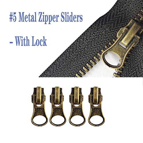 Meikeer 12-Piece #5 Universal Zipper Slider Replacement Kit - Includes Sliders for Easy Repair of Metal, Plastic, and Nylon Coil Luggage, Bags, and Jackets - Image 5