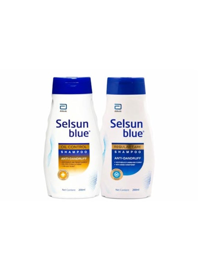 Selsun Blue Oil Control Anti-Dandruff Shampoo 200 ml with Selsun Blue regular care  Anti-Dandruff Shampoo 200 ml - Image 1