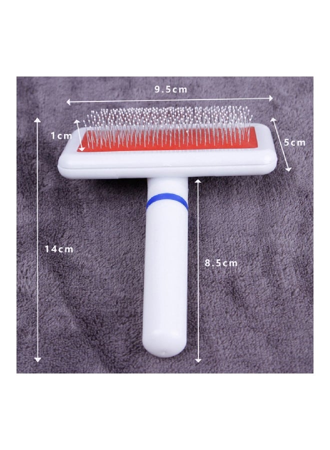 Loquat Brush Style Massage Comb White/Orange - Image 3