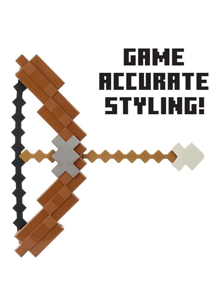 Minecraft HHW16 Arrows  Bows with Lights Sounds, Authentic Pixelated Video Game Toys for Role Play, Collectible Gifts 6-Year-Old Fans - Image 2