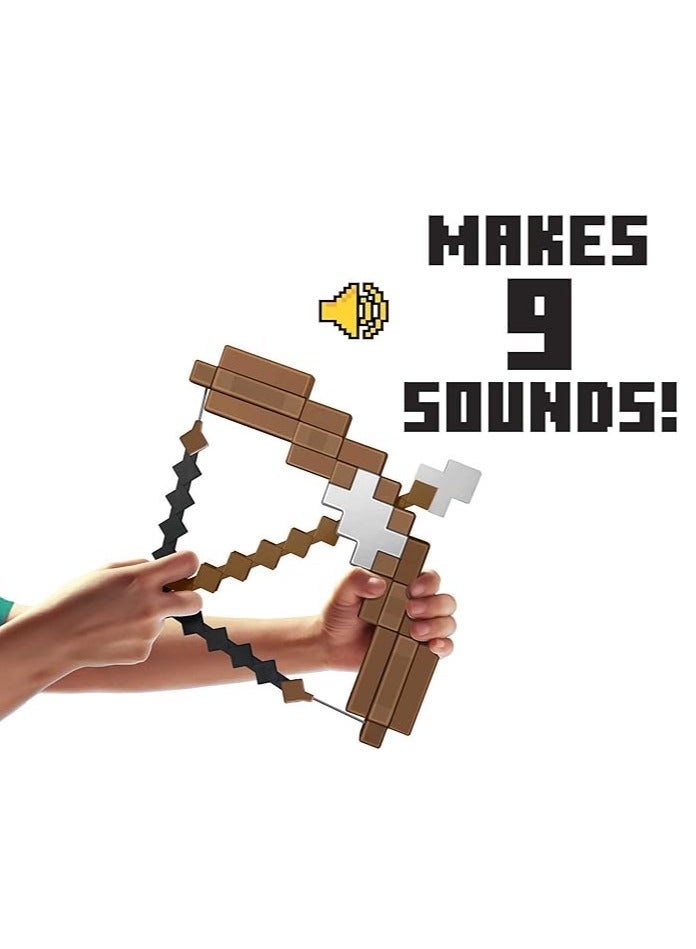 Minecraft HHW16 Arrows  Bows with Lights Sounds, Authentic Pixelated Video Game Toys for Role Play, Collectible Gifts 6-Year-Old Fans - Image 3
