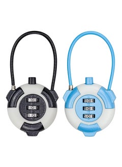 SYOSI 2 PCS Luggage Locks, Digit Combination Padlocks Digit Security Padlock Suitcase Locks for for Travel Suitcases Luggage Bag Case etc(Black and Blue)  - Image 1