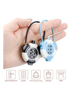 SYOSI 2 PCS Luggage Locks, Digit Combination Padlocks Digit Security Padlock Suitcase Locks for for Travel Suitcases Luggage Bag Case etc(Black and Blue)  - Image 4