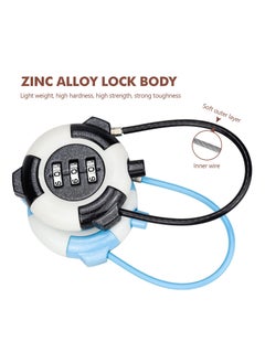 SYOSI 2 PCS Luggage Locks, Digit Combination Padlocks Digit Security Padlock Suitcase Locks for for Travel Suitcases Luggage Bag Case etc(Black and Blue)  - Image 2