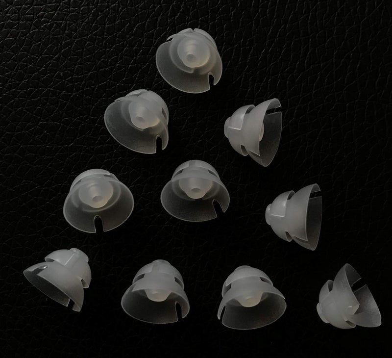12mm Large 10pc Double Layer Magic Hearing Aid Domes Comfortable PSAP Personal Sound Amplifiers Product Kit Ear Tips Invisible Perfect for Open Air Open fit except for RIC