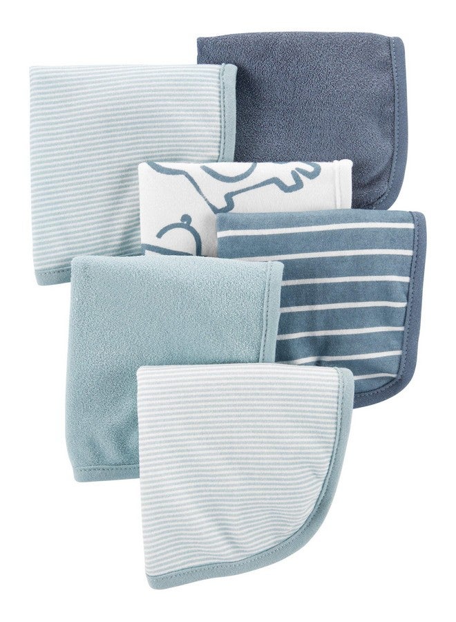 كارترز مناشف كارترز (عبوة من 6 قطع) (أزرق/كحلي/مخطط) - Image 3