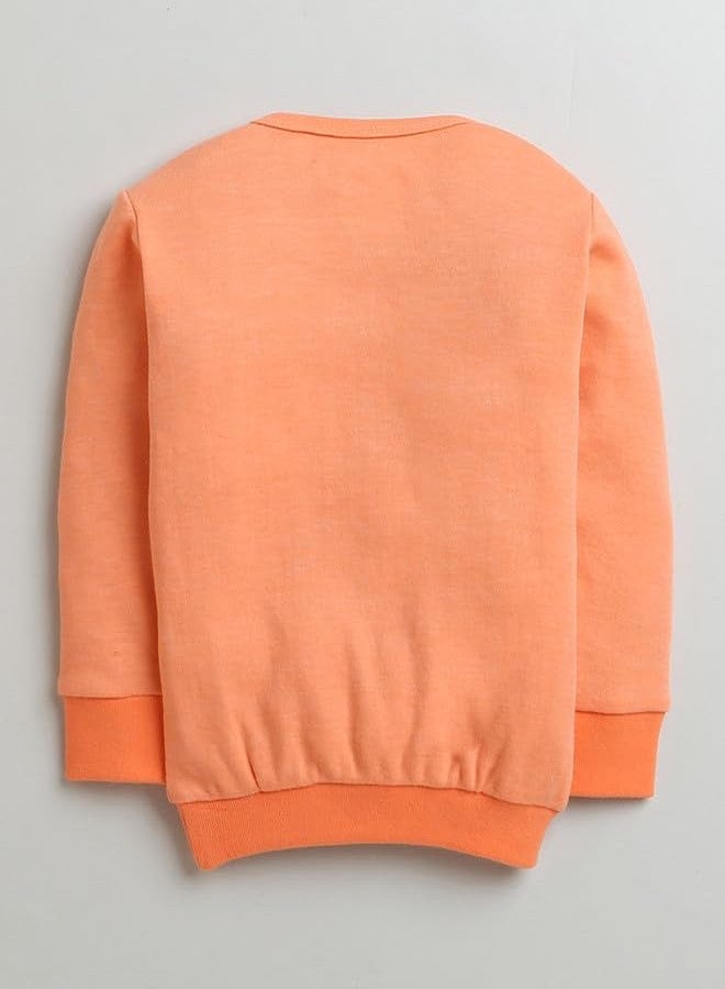BUMZEE Orange Boys Full Sleeves Cotton Sweatshirt & Jogger Set Age - 6-12 Months (Peb9998C-org) - Image 3