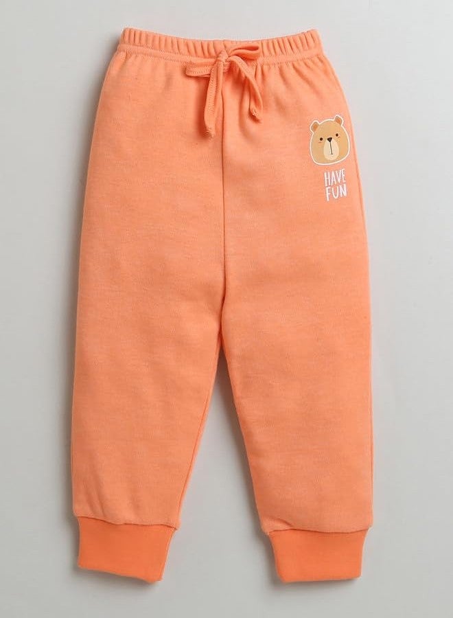 BUMZEE Orange Boys Full Sleeves Cotton Sweatshirt & Jogger Set Age - 6-12 Months (Peb9998C-org) - Image 4