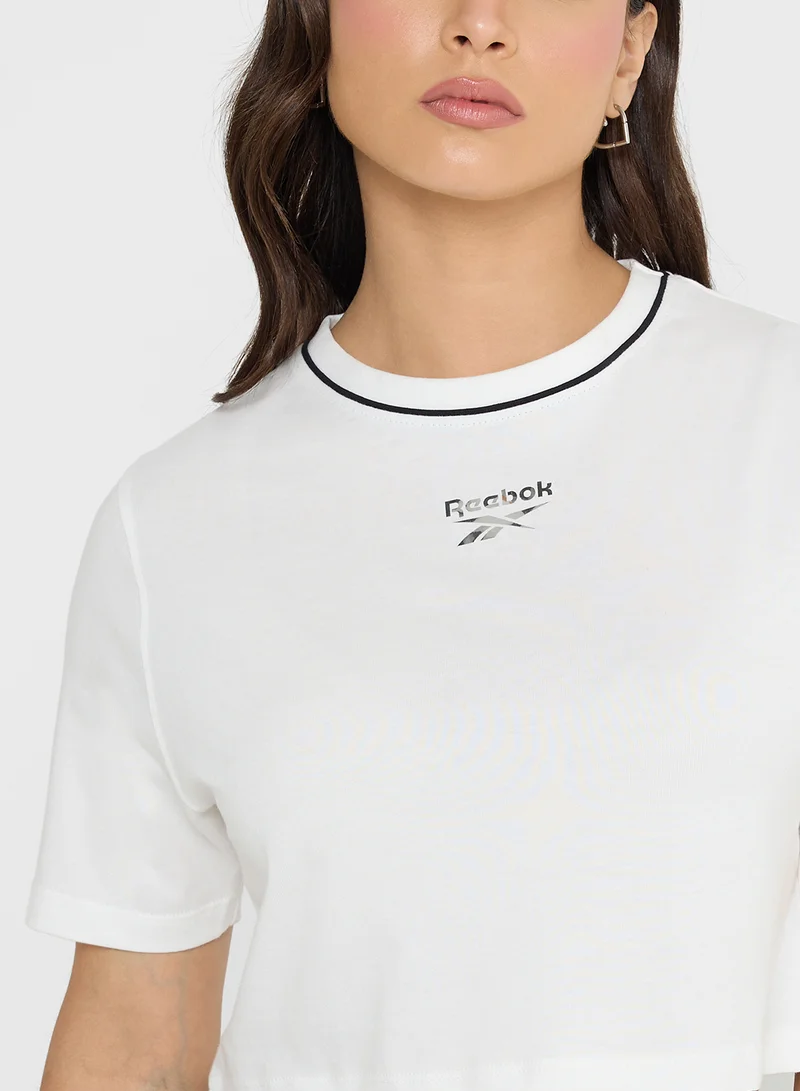 Reebok Blakely Crew Neck Cropped T-Shirt