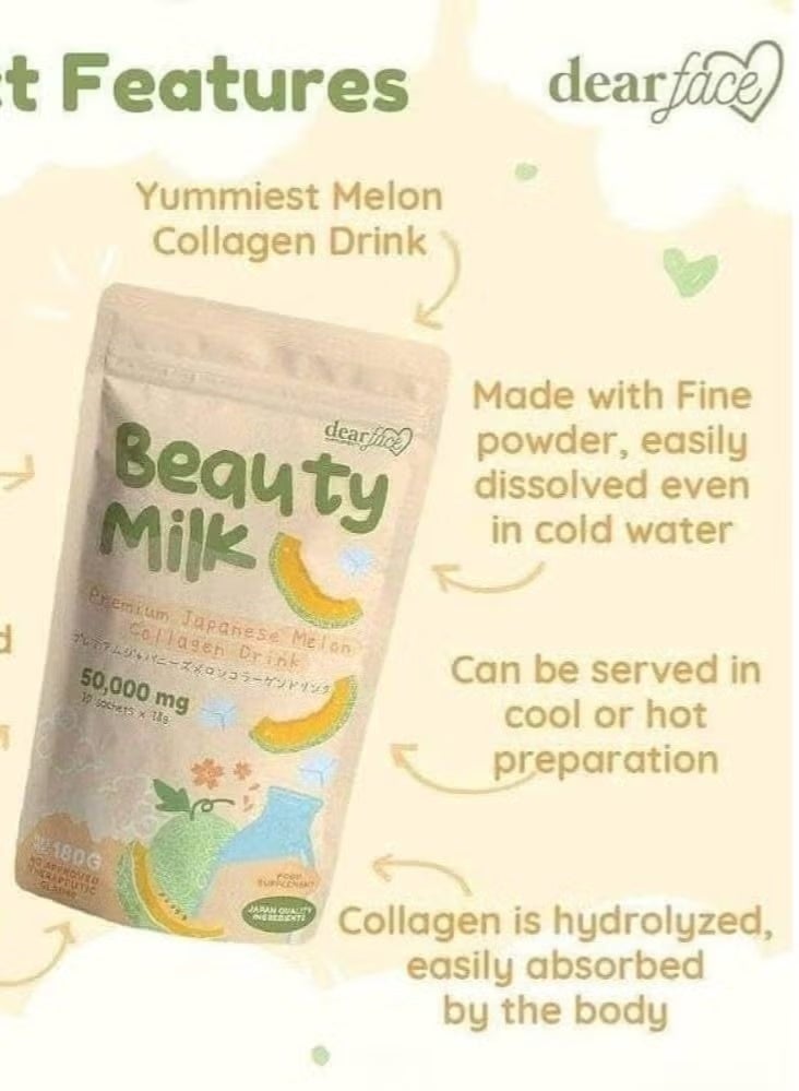 dear face Japanese Melon Flavored Collagen Drink - Image 4