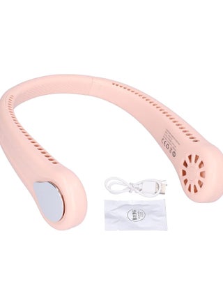 No Blade Neck Fan, USB Charging Portable Silent Fan 3 Speeds Switching Hanging Neck Fan, Hands Free Bladeless Fan, Double Turbine Type Pink Neck Fan for Sports Outdoor Home Dormitory - pzsku/Z26460D2CA2F26F988F6EZ/45/1749193848/7536daff-623c-49d3-b77e-83d53ebc1ce3