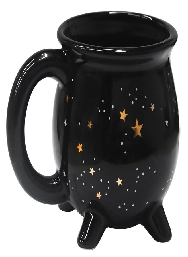RAISLY Astral Cauldron Coffee Mug 300ml/10oz Black Ceramic Witch Mugs, Adorable Sorceress’s Potion Themed Cups, All-Season Drinkware, Ideal for Christmas Thanksgiving Halloween and Party Presents - Image 1