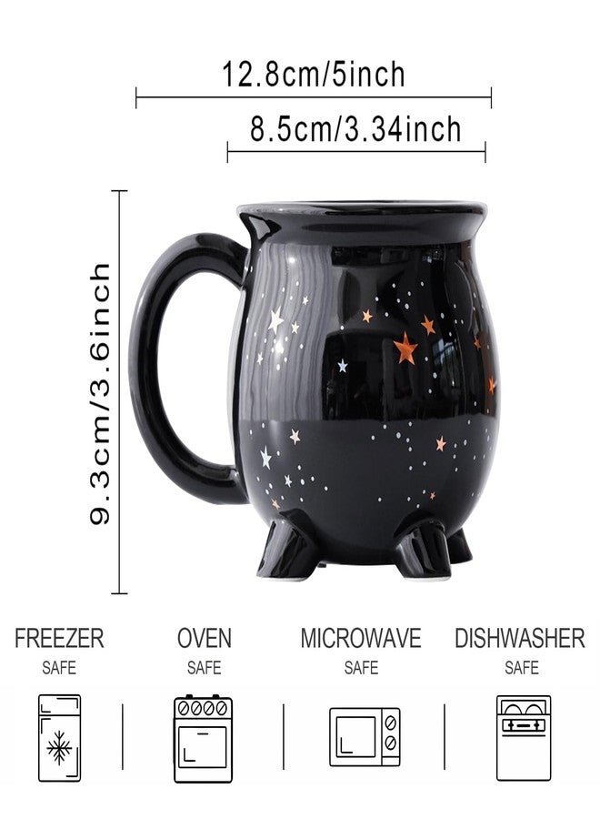 RAISLY Astral Cauldron Coffee Mug 300ml/10oz Black Ceramic Witch Mugs, Adorable Sorceress’s Potion Themed Cups, All-Season Drinkware, Ideal for Christmas Thanksgiving Halloween and Party Presents - Image 3