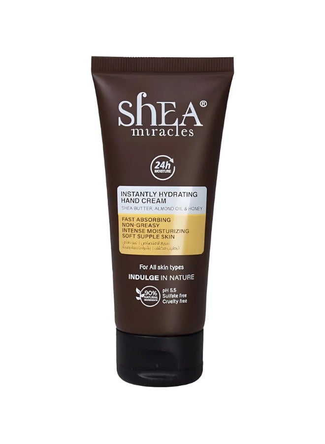 Shea Miracles Hydrating Hand Cream 60ml – With Shea Butter, Almond Oil & Honey – Non-Greasy, Quick Absorbing, Deep Moisturizing – 90% Natural, pH 5.5, Sulfate-Free, Cruelty-Free - Image 1