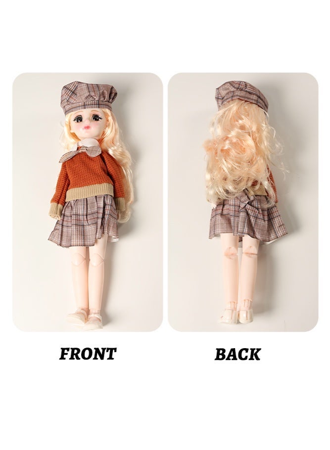 SHABILI 30cm Poseable Fashion Princess Doll Toy with Plastic Body and Changeable Clothes, Cute Baby Doll for Girls Kids with Extra Shoes, Dress Up Play Gift Box Set for Home School Parties and Birthday Gifts - Image 3