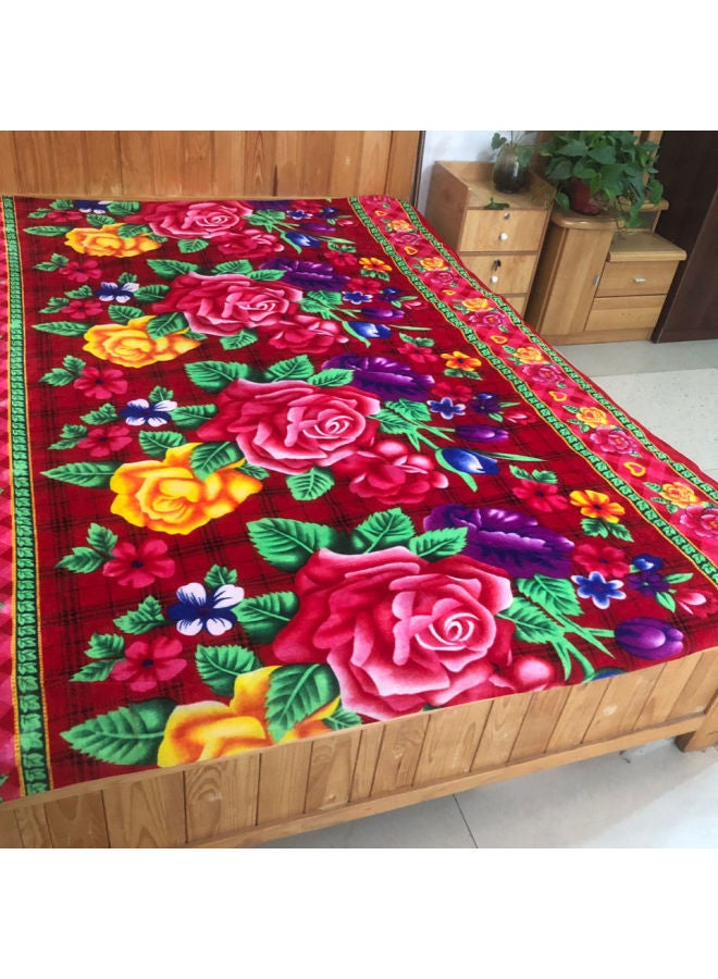 Golden Velvet Thickened Soft Warm Quilt Cover Extra Thick Fleece-lined Warm Bed Sheet Four Seasons Home Warm Quilt Zhao Zhizhou-Color:Heart Lotus Heart (extra Thick, Soft And Velvet) ✈-Specifications:Quilt Cover 1.8m Wide X 2m Long ( 1.4kg )✈  - Image 5